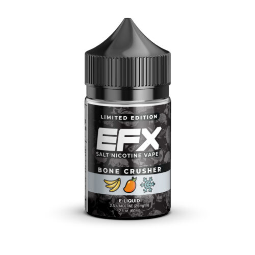 EFX LIQUID 13 EFX Bone Crusher limited edition salt nicotine vape e-liquid bottle.