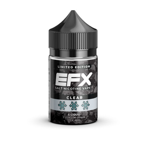 EFX LIQUID 12 Black bottle of EFX salt nicotine vape liquid labeled