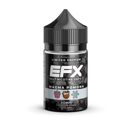 EFX LIQUID 10 Limited edition EFX Magma Pomona salt nicotine vape e-liquid bottle.