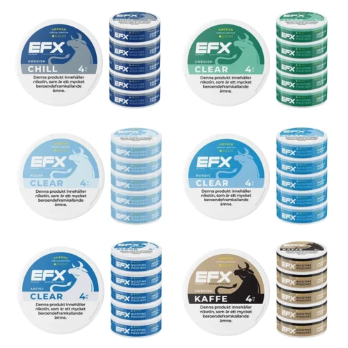 EFX pouches Swedish All 5pk