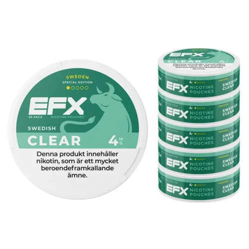 EFX Pouch SwedishClear_4mg5pk