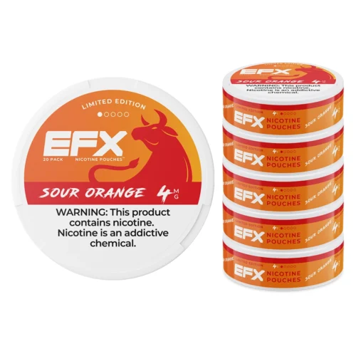 EFX pouches Sour Orange 4mg 5pk