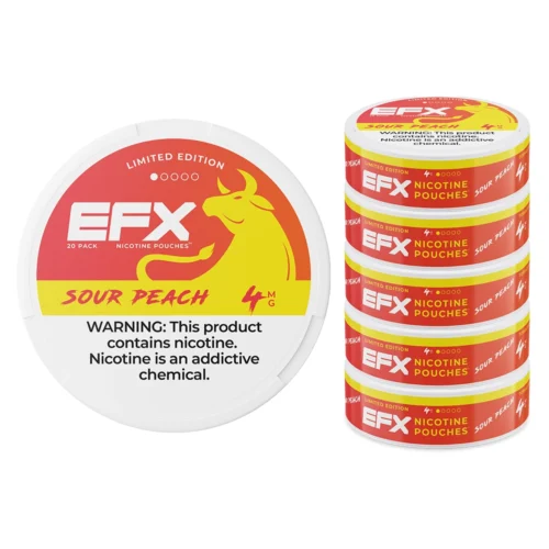 EFX Pouches Sour Peach 4mg 5pk