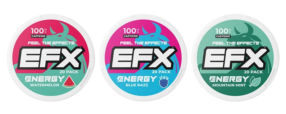 EFX Energy caffeine pouch tins